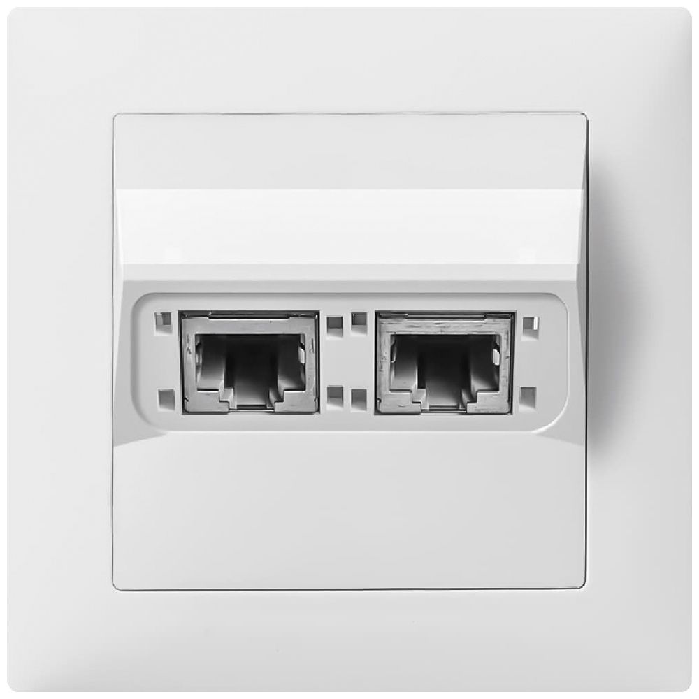 UP-Anschlussdose SIDUS 2×RJ45 weiss