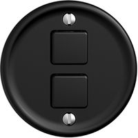 Abdeckset STANDARDdue für 2×Taster Ø50mm, ohne Beschriftung, schwarz