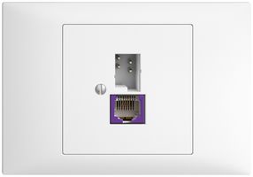EB-Dose T+T 6P/1×RJ45 DSL-Breitband EDIZIOdue weiss