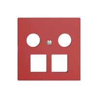 Abdeckset EDIZIOdue F, f.Multimediadose 5…2000MHz, f.2×RJ45 Keystone berry