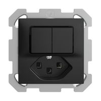 Combinazione INC A-R+3/1L+T23 nero 16A EDIZIOdue