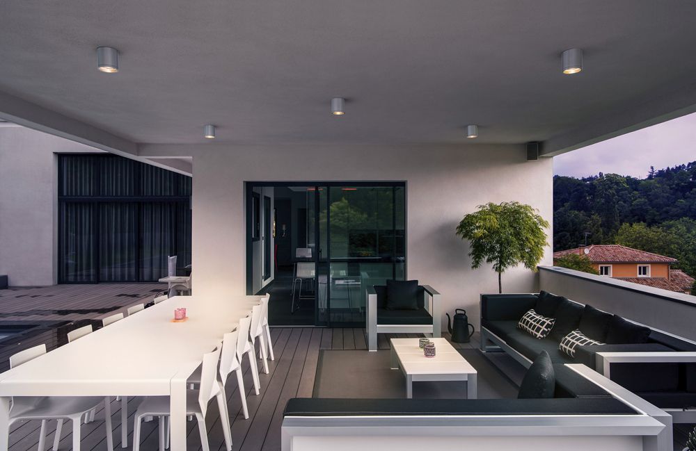 Deckenleuchte SLV ROX CEILING OUT GU10 50W IP44 Ø125×125mm Al-geb.