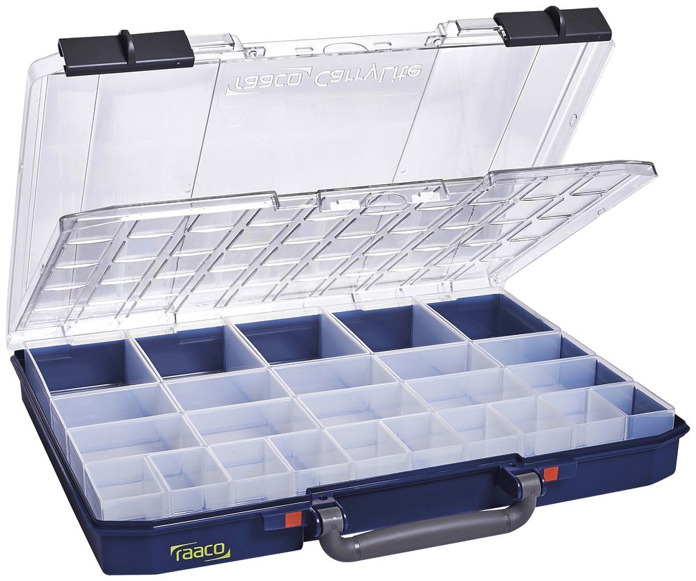 Valise d'assortiment CIMCO CarryLite 55 grille 5×10 DLU 25×inserts 330×413×58mm