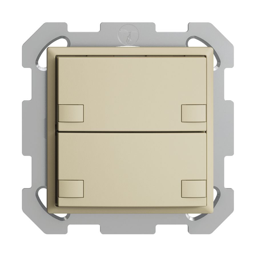 UP-KNX-Taster RGB EDUE, 250mW, o.LED, 2×Taste, 2×Tastenb., van