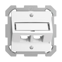 UP-Montageset S-One EDIZIOdue FM für 2×RJ45 schräg, weiss