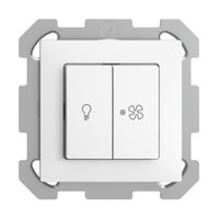 Interrupteur ENC pour lum.et ventilat. EDIZIOdue blanc, contrôle, LED jaune
