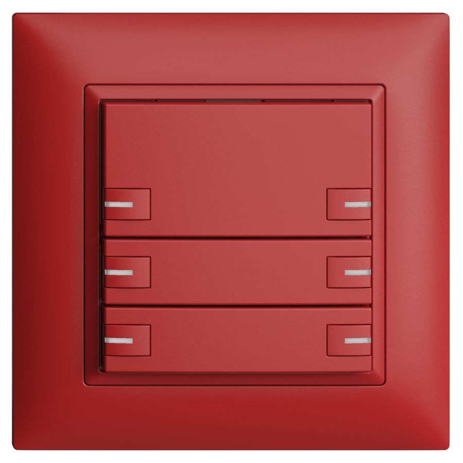 UP-KNX-Taster RGB EDUE FMI, 250mW, m.RGB-LED, 6×Taste, 1×Tastenb., ber