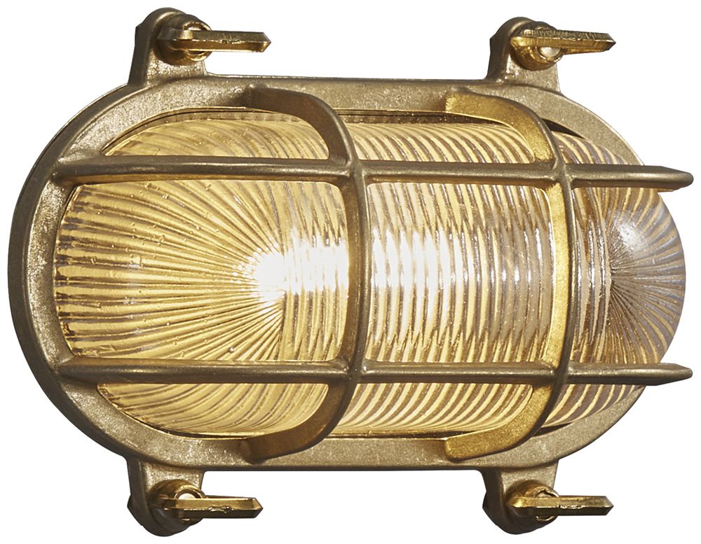 Decken-/Wandleuchte Nordlux Helford 1×E27 12.5W IP64 190×125mm Messing