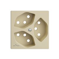 Frontplatte EDIZIOdue 3×T13 1×S vanille