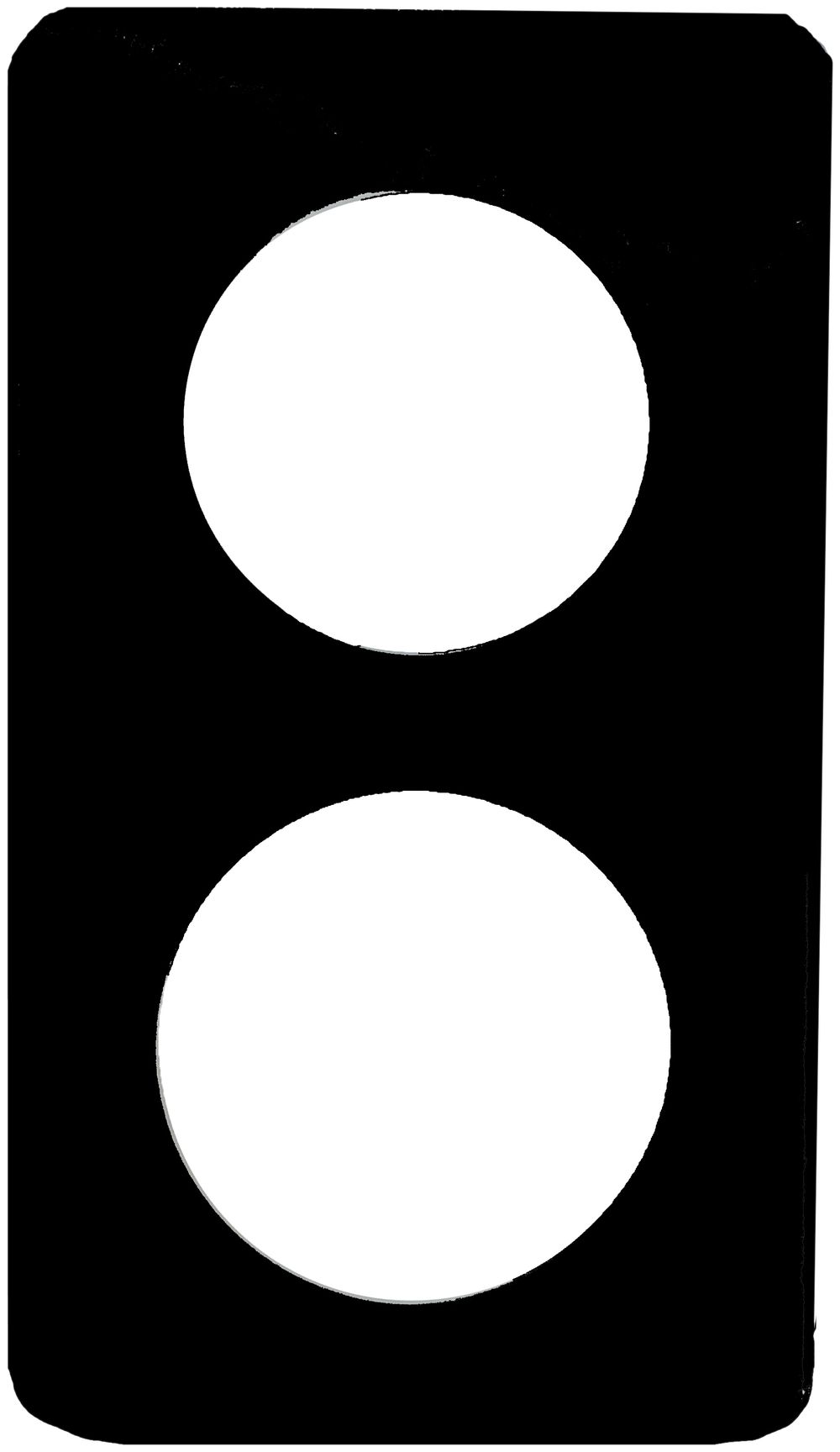 Plaque de recouvrement I-I 43+58mm noir