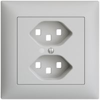 Kit frontal ENC EDIZIOdue gris clair 88×88mm 2×T23, lentille,