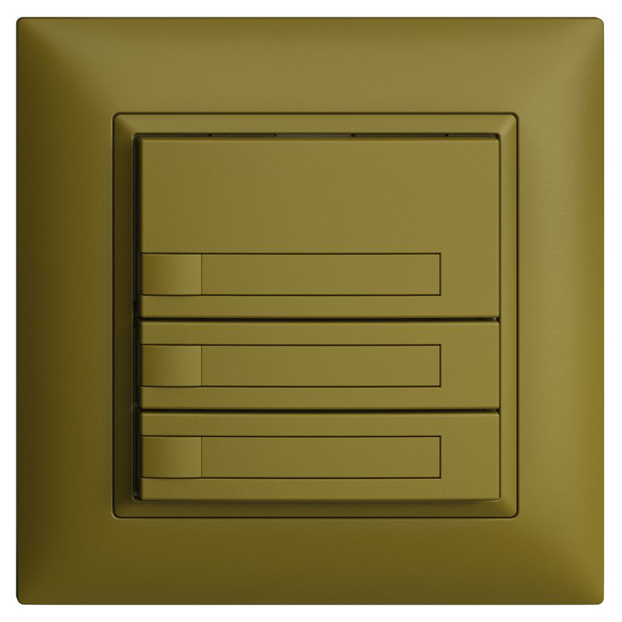 UP-KNX-Taster RGB EDUE FMI, 250mW, o.LED, m.Papier, 3×Taste, 1×Tastenb., ov