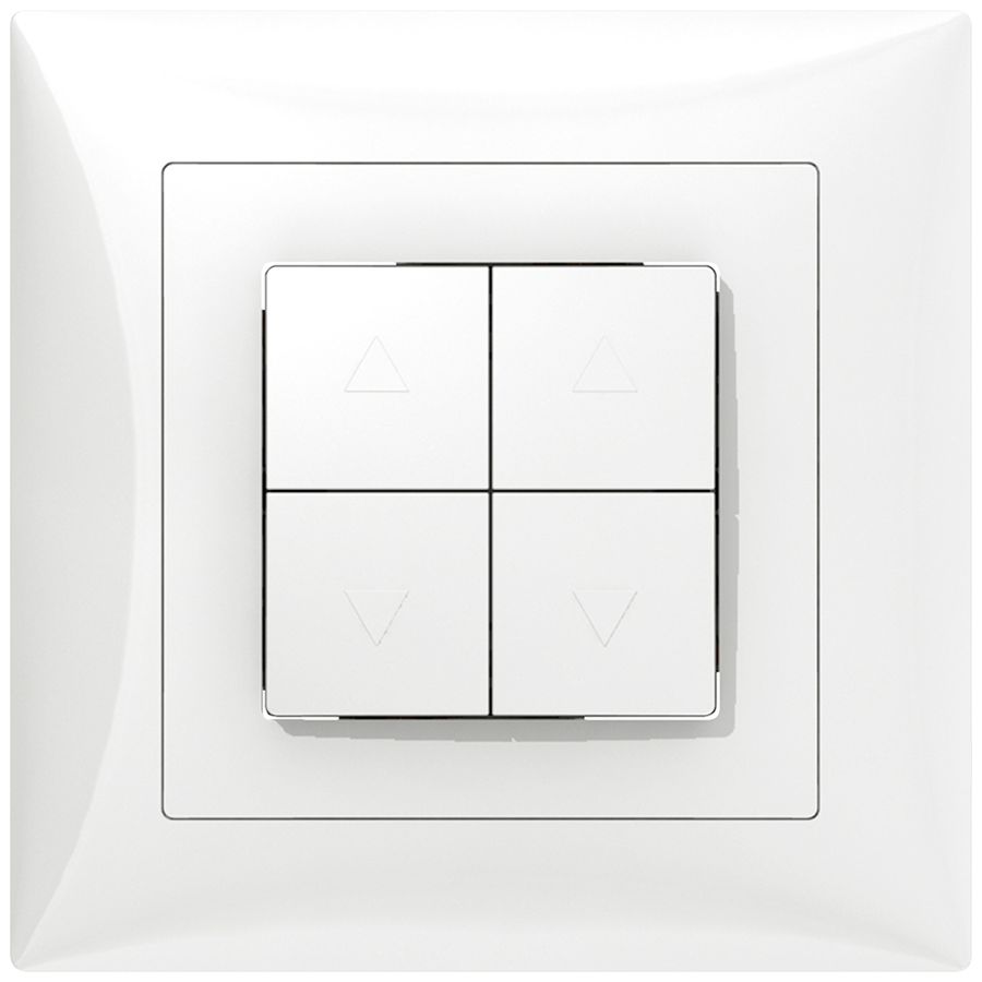 Interrupteur pour stores ENC SIDUS B blanc brillant 2 canaux