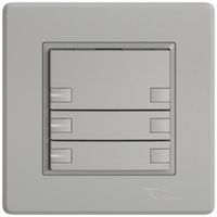 Poussoir universel ENC EDIZIO.liv UNI SNAPFIX® a.LED RGB 6× comm.1T grc