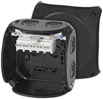 AP-Abzweigdose Hensel KF B mit Klemmen 5×2.5mm² schwarz