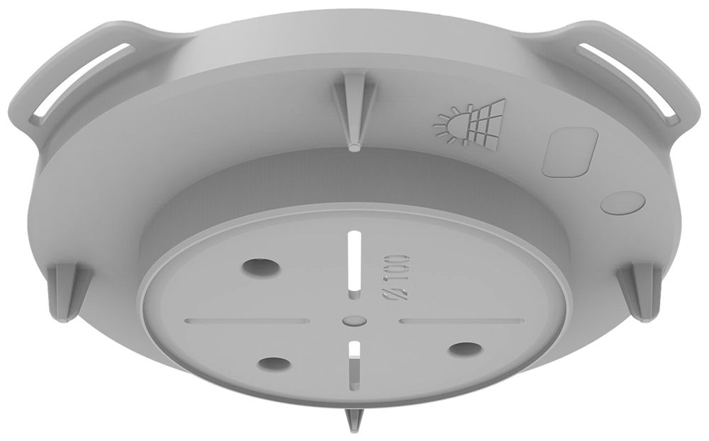 Elemento frontale Spotbox Mini Flex Ø100mm per calcestruzzo in opera grigio