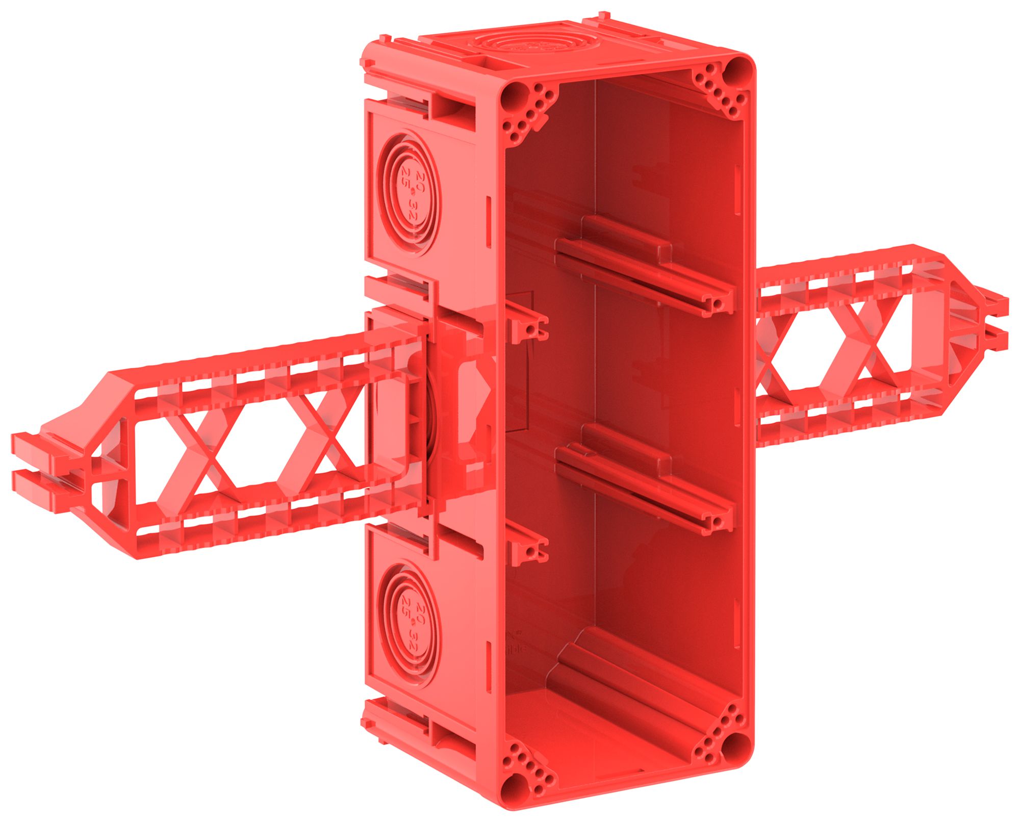 Einlasskasten CRALLO-FLY 198×302×73mm 3×1 halogenfrei rot