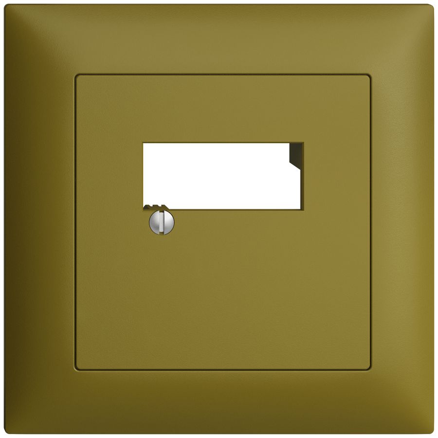 UP-Frontset EDIZIOdue olive 88×88mm 2×RJ45