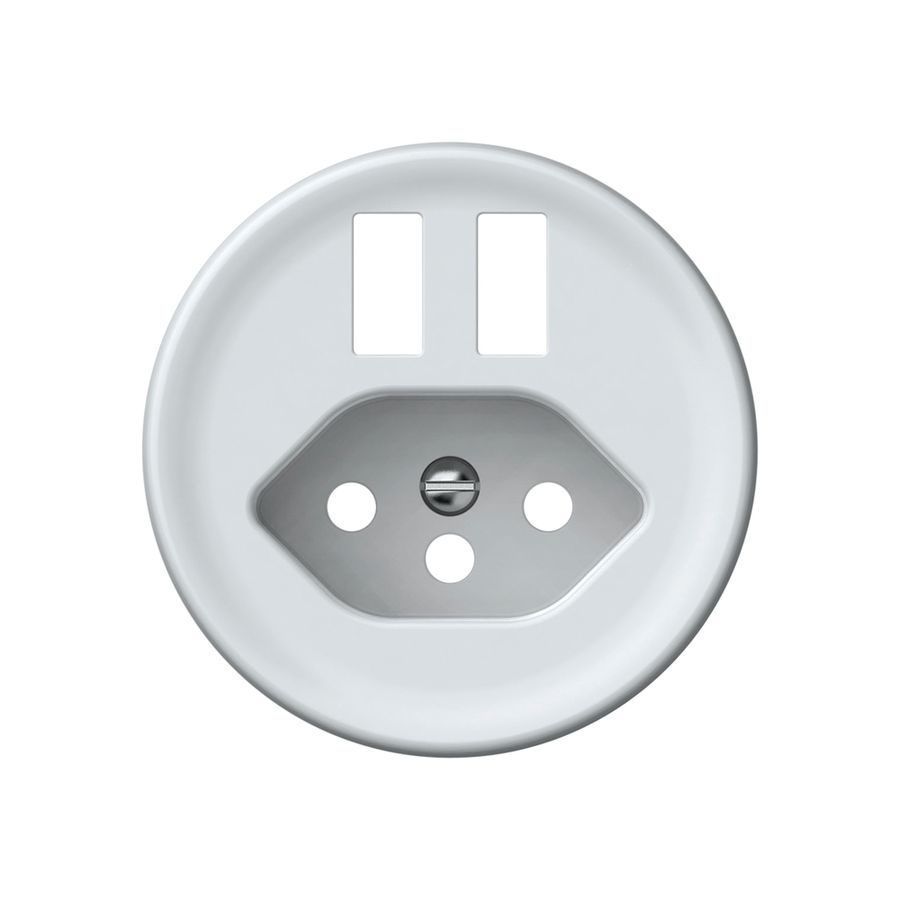 Frontset origin 2×USB Ladesteckdose mit Steckdose T13 weiss