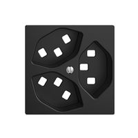 Frontset EDIZIOdue schwarz, 60×60mm 3×T23