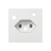 Frontset SIDUS Z/E zu FI-Steckdose T23 mit shutter weiss