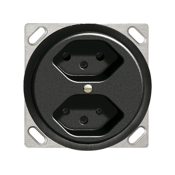 Prise INC FH 2×T13 JK noir