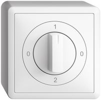 Interrupteur rotatif AP EDIZIOdue 2/1P blanc, avec manette