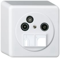 AP-Antennendose TV-R-Daten basico HMS 2GHz 19db weiss