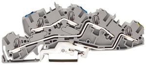 Morsetto 3 piani TopJob-S 4mm² N/L/PE grigio WAGO