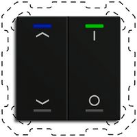 Pulsante KNX RGBW INS MDT BE-TAL60T216.C1 2t/4a temp.nero op. "persiana"-"I/O"