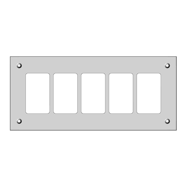 Plaque de montage FLF 1×5 Al blanc FH