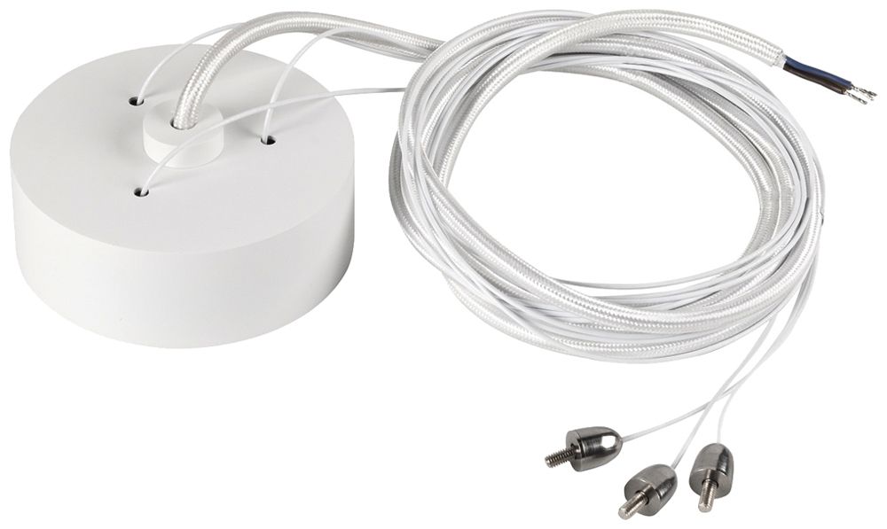 Kit de suspension à corde SLV DECONA acier 1500mm blanc