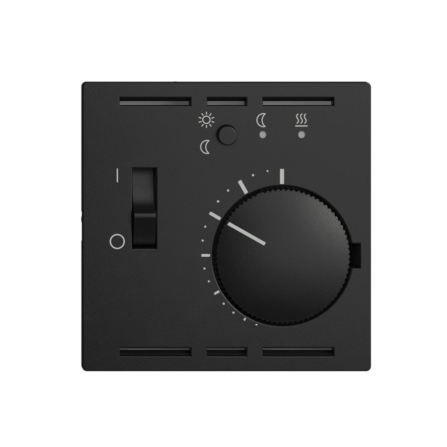 Termostato ambiente INC EDIZIOdue nero con sonda e orologio