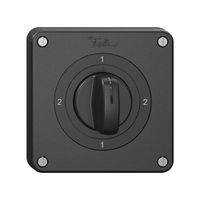 Drehschalter NEVO N.CO 3/1L, mit Drehgriff, KS, 2-1-2-1, schwarz