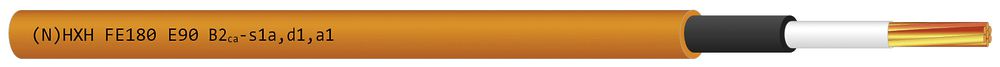 Câble de sécurité (N)HXH-O FE180/E90 1×50mm² L orange B2ca