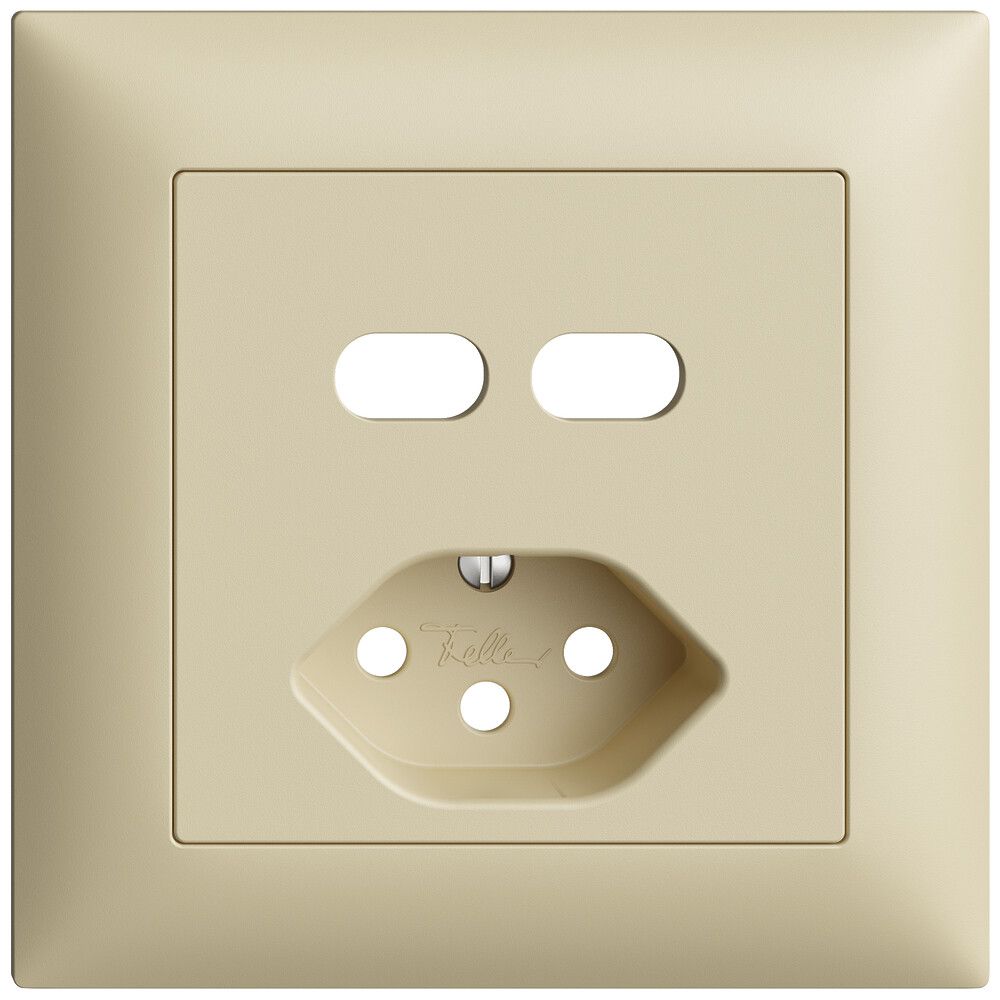 UP-Montageset Feller EDIZIOdue für Steckdose USB 2×Typ C + Typ 13 vanille