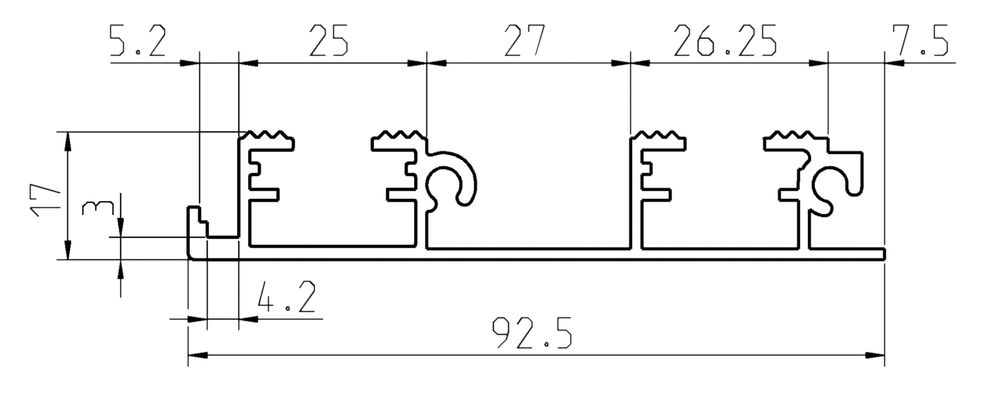 Profil à assembler Almatec SBG 90.2, 3m