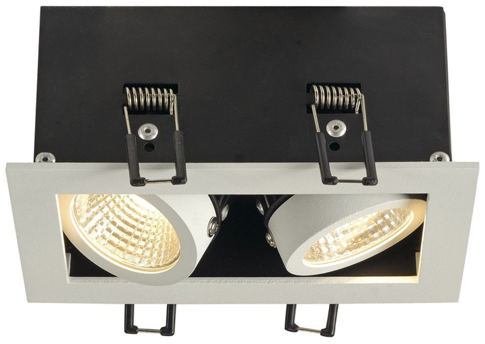 Downlight LED INC SLV KADUX DL, 2×6.2W 1200lm 3000K 38° IP20 blanc mat