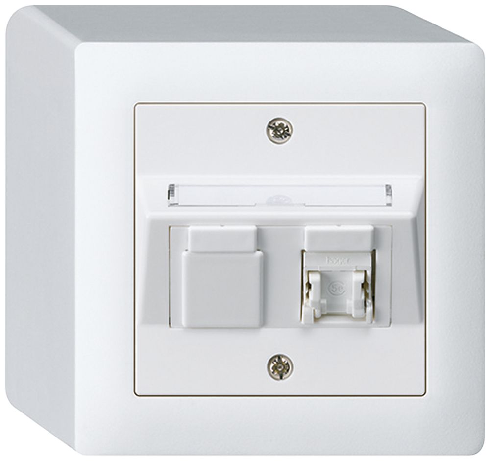 AP-Dose kallysto Kat.5e 1RJ45/u weiss