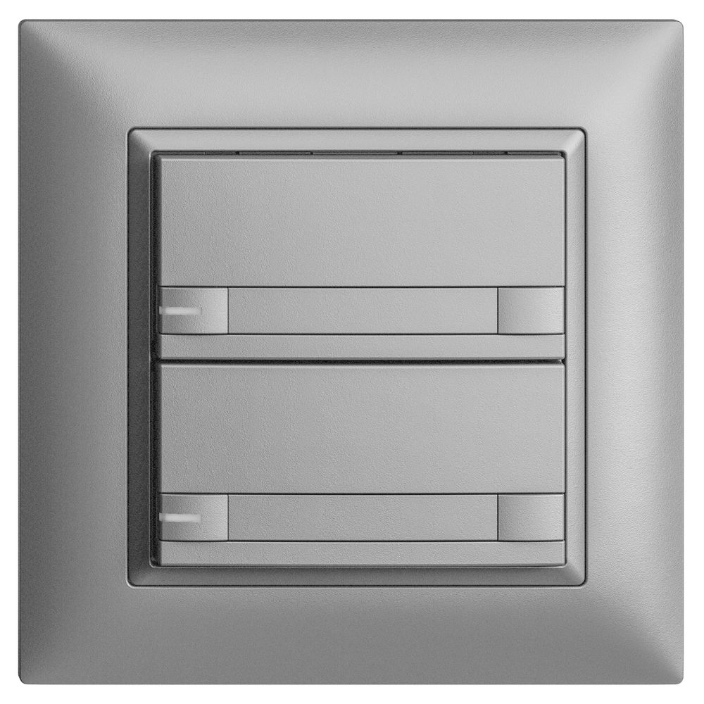 Poussoir KNX RGB ENC EDUE FMI, 250mW, a.LED RGB, papier, 2×pouss., C.2×T., si