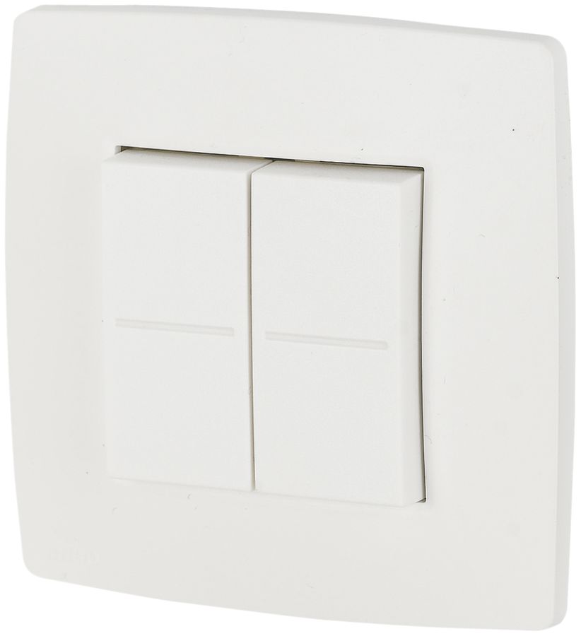 Poussoir RF AP ETN xComfort 2 fois complet blanc 45×45mm