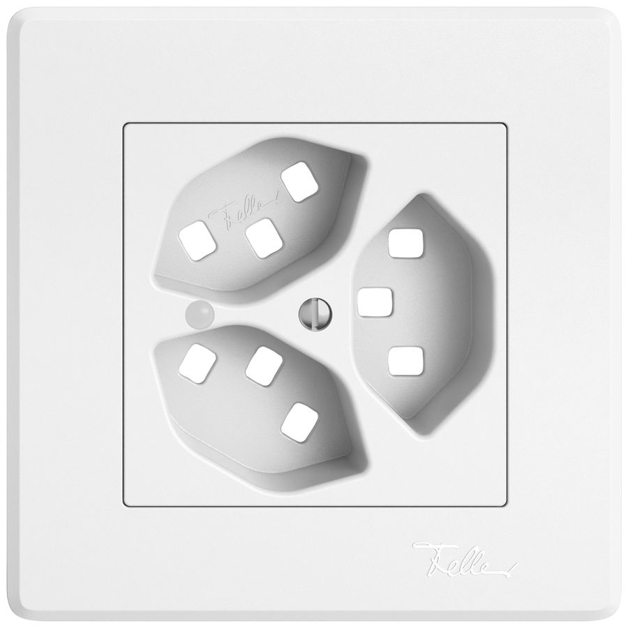 UP-Montageset EDIZIO.liv SNAPFIX® für 3×T23 mit Frontlinse ws