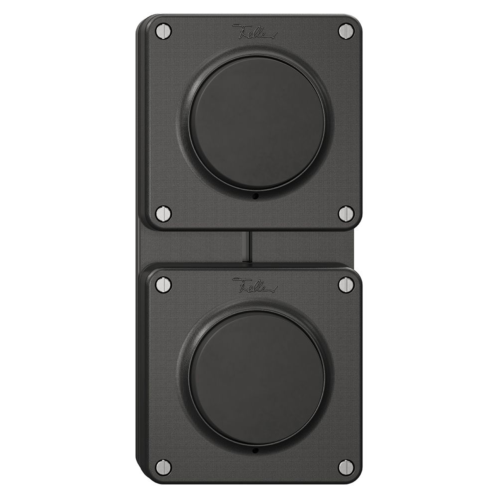 NUP-Kombination NEVO, 2×Druckschalter Schema 3/1L, schwarz