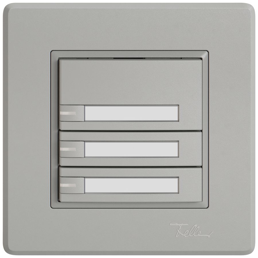 Poussoir KNX RGB ENC EDIZIO.liv SNAPFIX® capteur temp.RGB-LED étiqu.3×com.1T grc