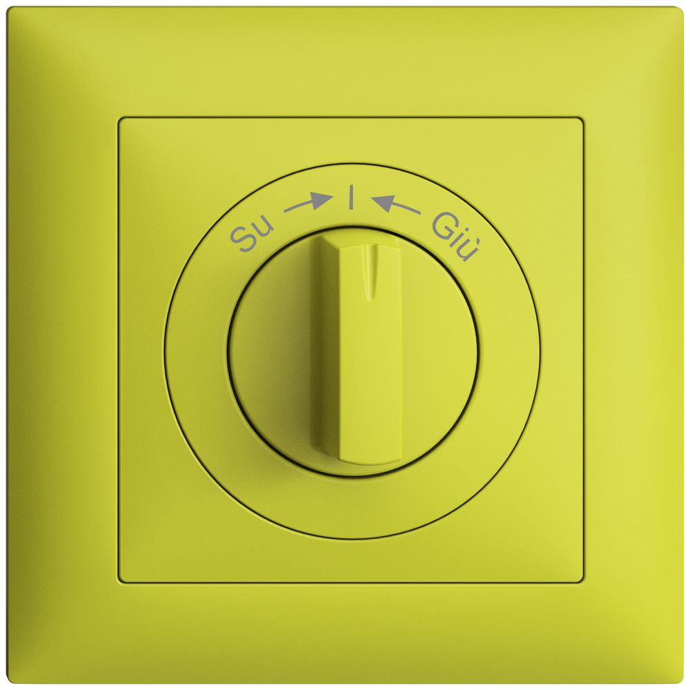 Frontset EDIZIOdue Su->I<-Giù lemon 88×88mm für Schwenktaster