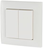 AP-Funktaster Eaton xComfort, 2-fach komplett 55×55mm, weiss glänzend