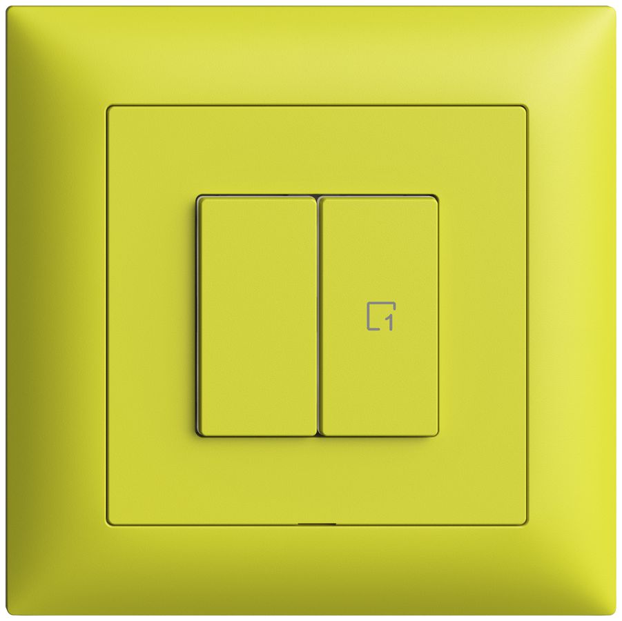 Stazione secondaria INC 1K/2T per interruttore scena Edue Wiser lemon