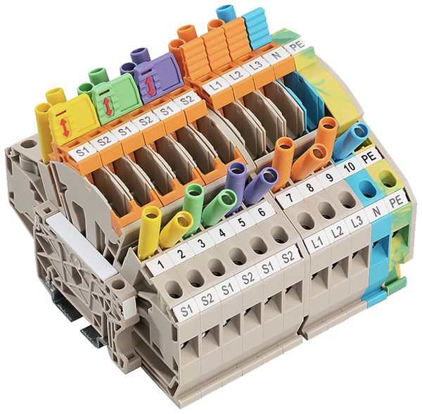 Bloc de bornes de test sectionnables WM LST CTVT 3PHASEPEWTTB 6mm² vis TS32/35