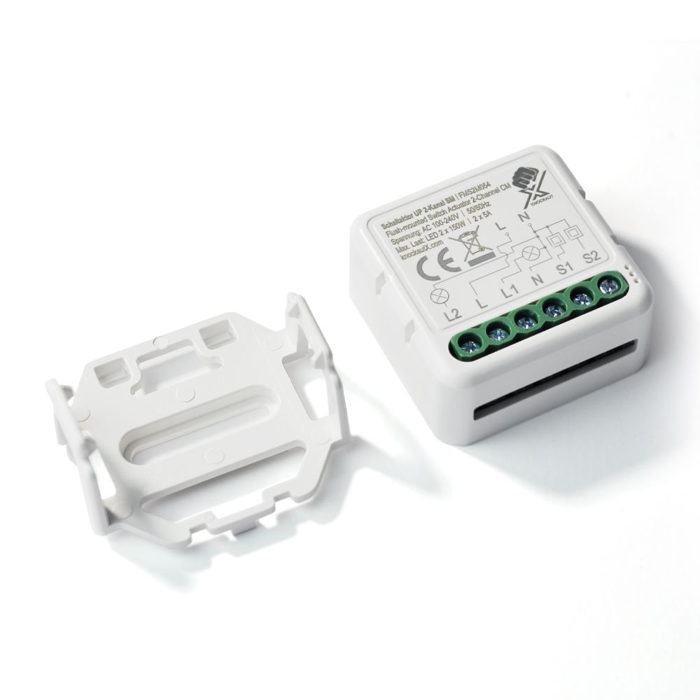 Actionneur encastré 2 canaux KnockautX, par BRELAG