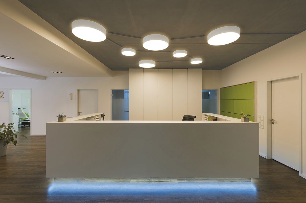 LED-Deckenleuchte SLV MEDO PRO 40DC 19W 2500lm 930/940 IP50 DALI Ø380mm weiss